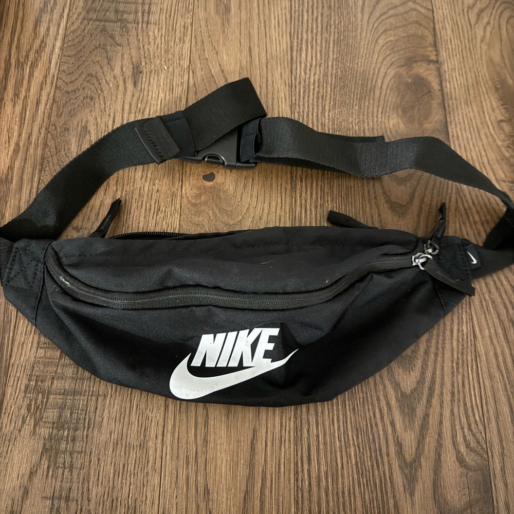 Black Nike Logo Belt Bag